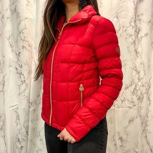 Michael Kors Red Puffer Jacket